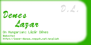 denes lazar business card