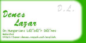 denes lazar business card